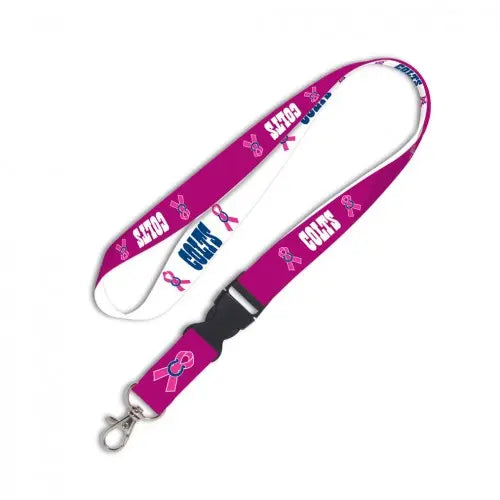 Indianapolis Colts Breast Cancer Awareness Pink Ribbon Detachable Lanyard 