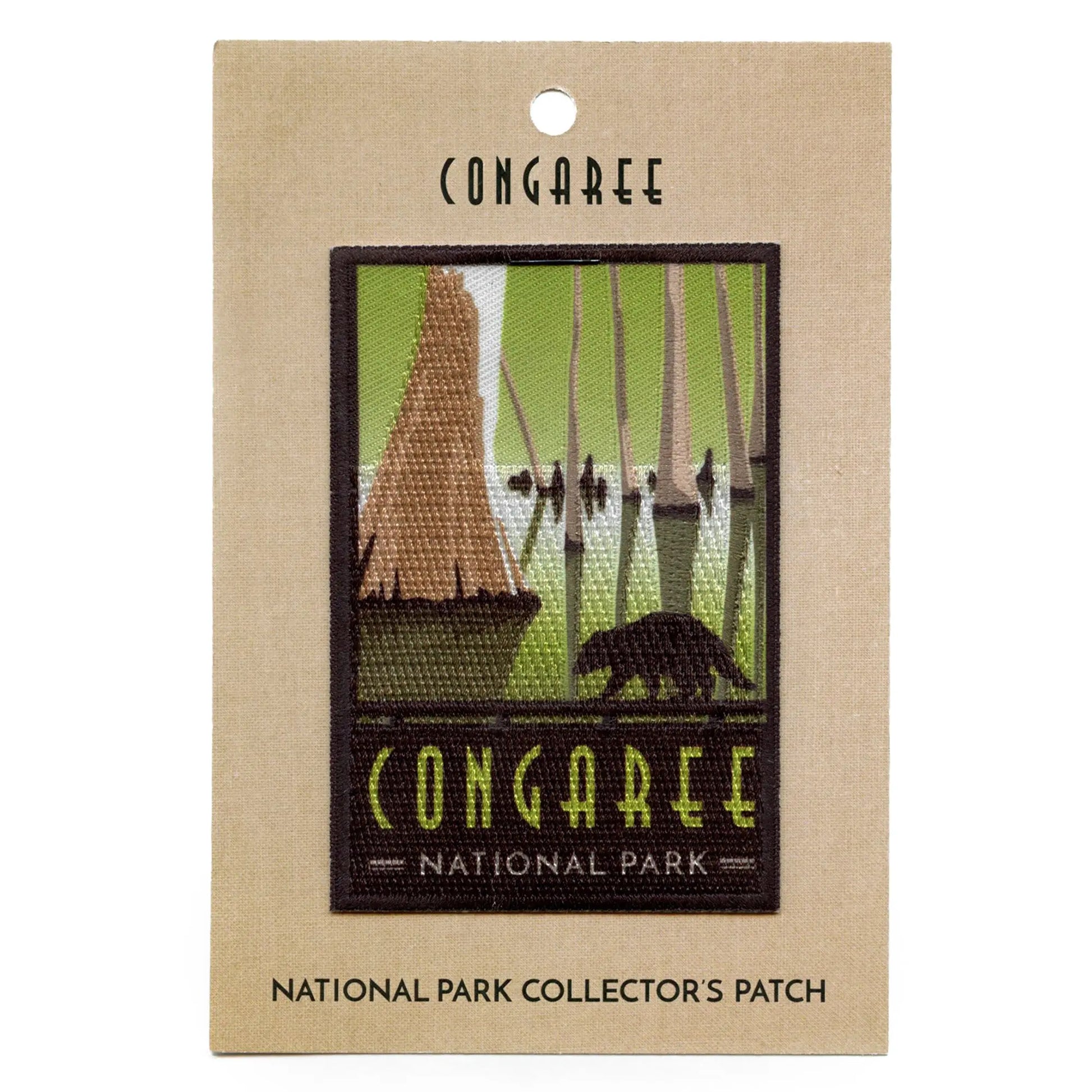 Congaree Forest Bear Patch Silhouette National Park Sublimated Embroidery Iron On