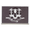 Connecticut Patch State Flag Grayscale Embroidered Iron On 