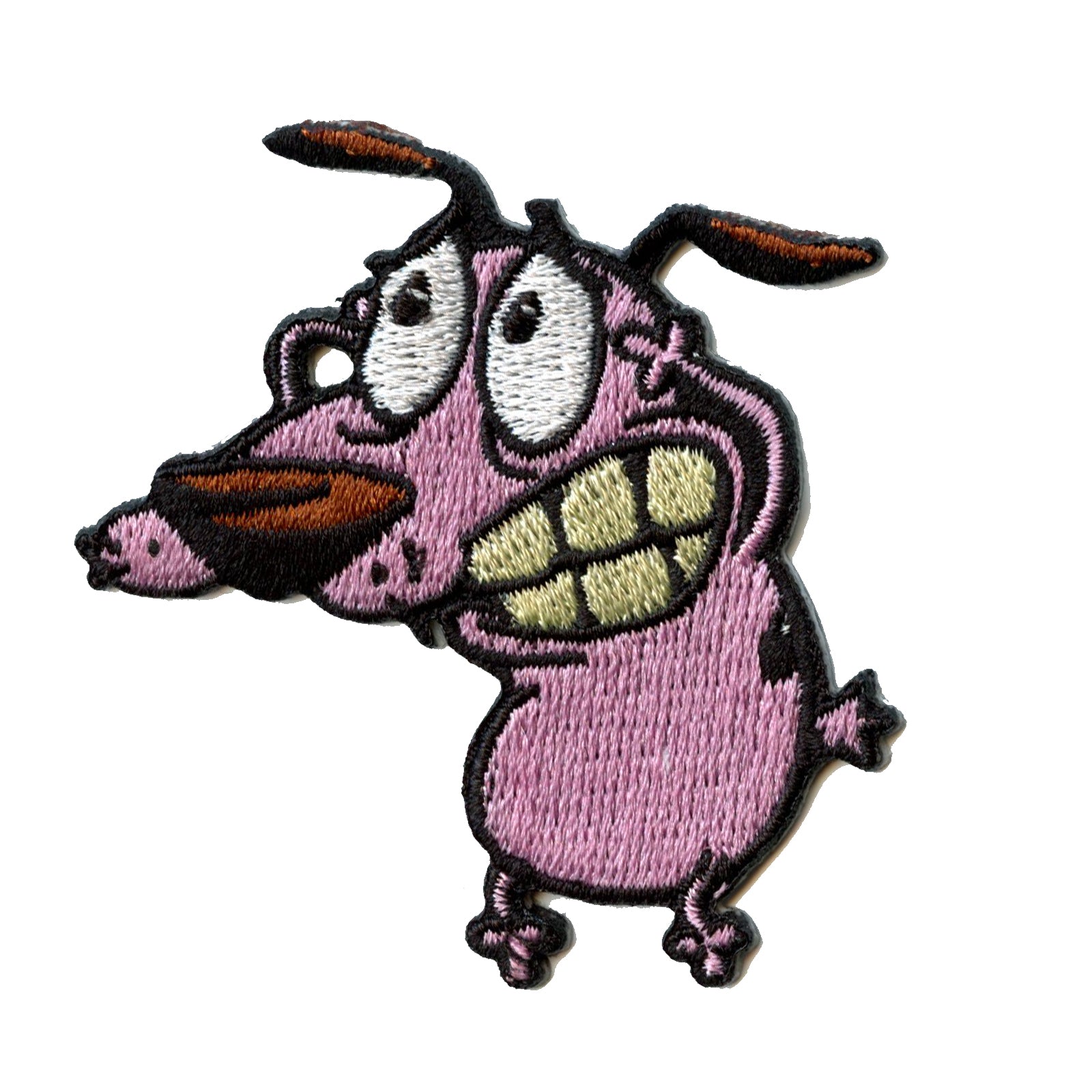 Courage the Cowardly Dog Embroidered Iron On Patch 