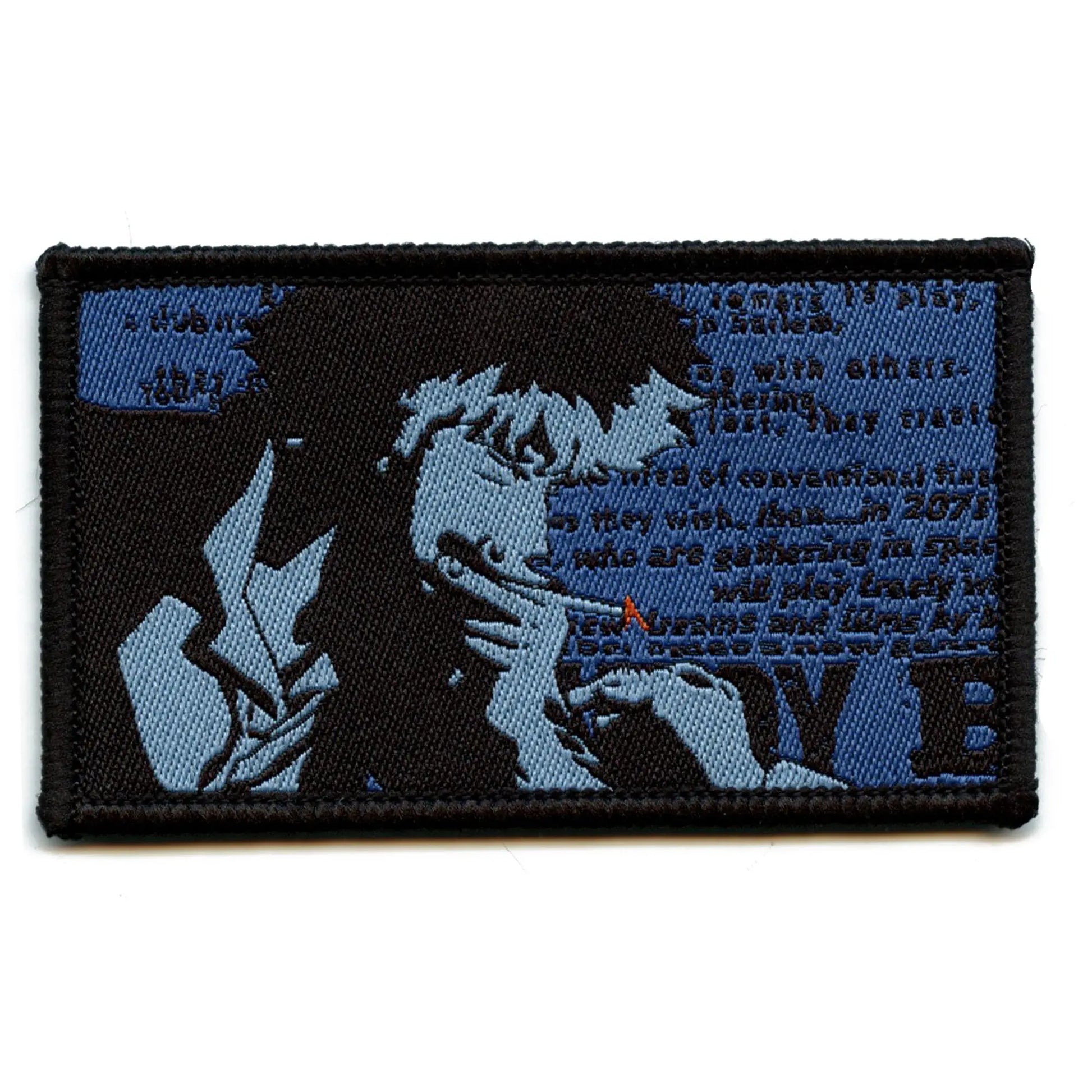 Cowboy Bebop Spike Blue Patch Anime Bounty Western Woven Iron On