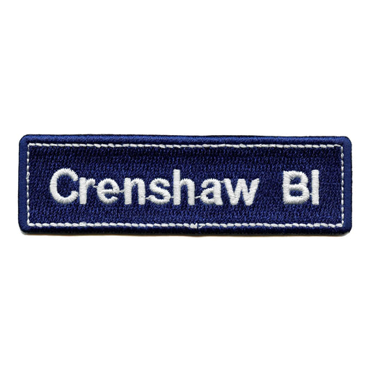 Crenshaw Bl Patch LA Street Sign Embroidered Iron On 