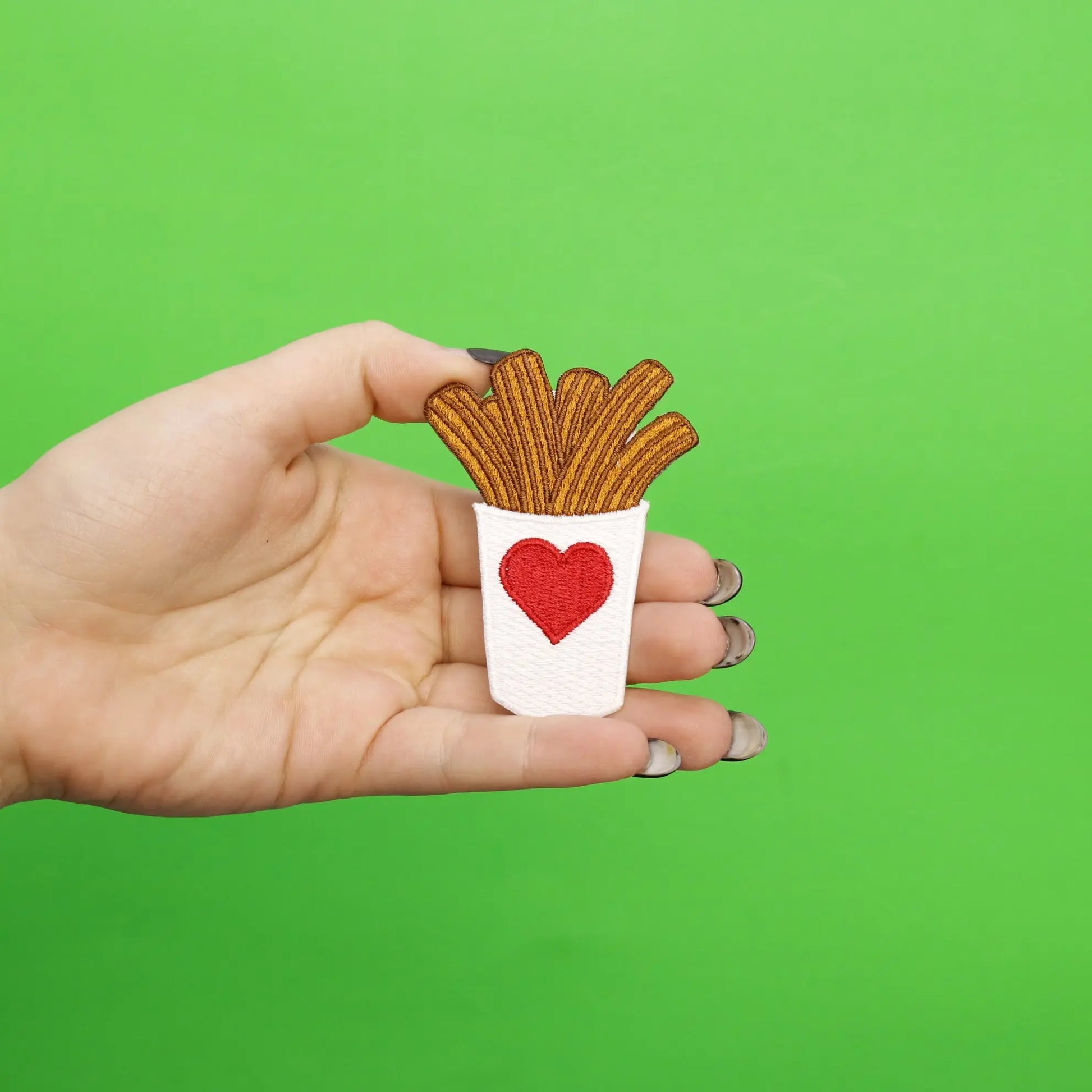 Churros In A Cup Embroidered Iron On Patch 