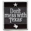 Don't Mess With Texas Patch Grayscale Box Logo Embroidered Iron On 