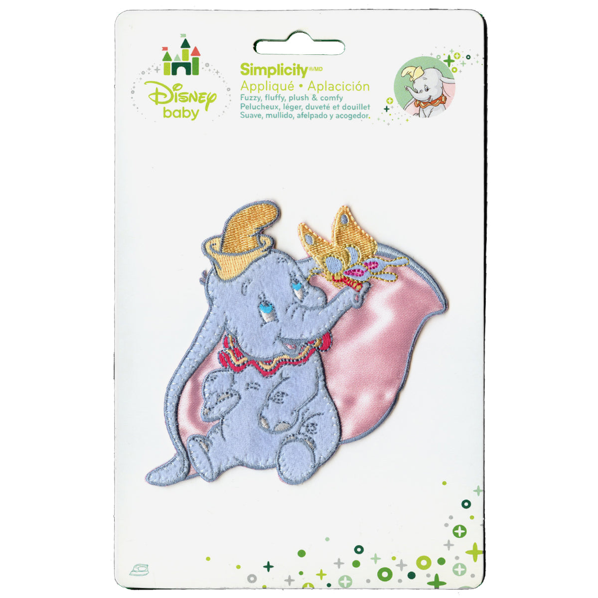 Disney Dumbo And Butterfly Embroidered Applique Iron On Patch 