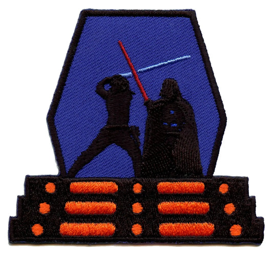 Official Star Wars Luke & Vader Fight Scene Embroidered Iron On Patch 