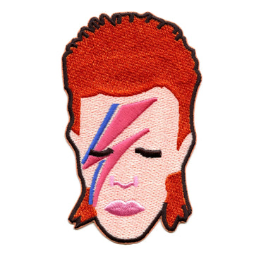 Official David Bowie Patch Aladdin Sane Embroidered Iron On 