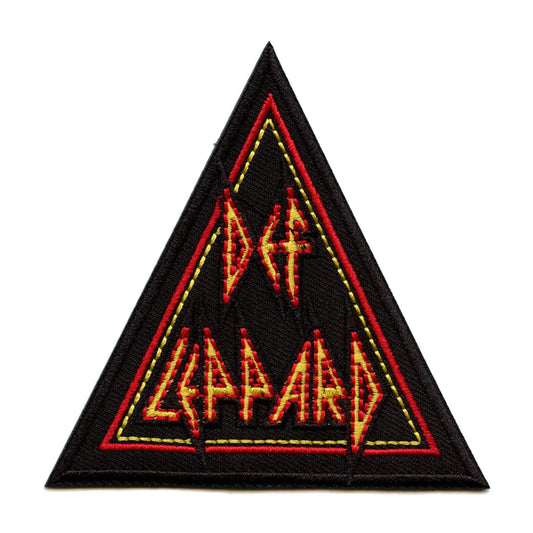 Def Leppard Triangle Logo Patch English Rock Band Embroidered Iron On