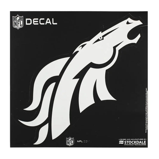 Denver Broncos Metallic Chrome Decal 6" x 6" 