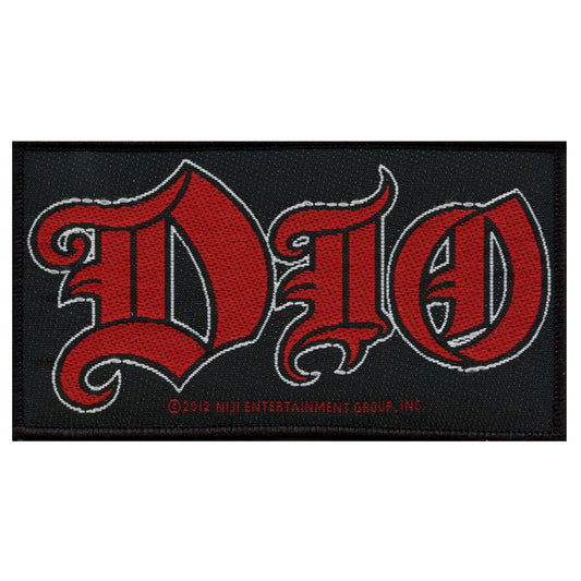 Dio Red Logo Patch Metal Rock Band Woven Iron On