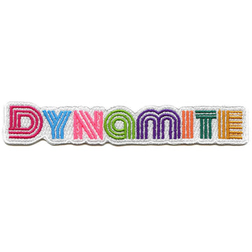 Dynamite Neon Patch KPOP Song Embroidered Iron On 