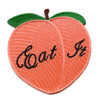 Eat It Peach Embroidered Iron On Patch 