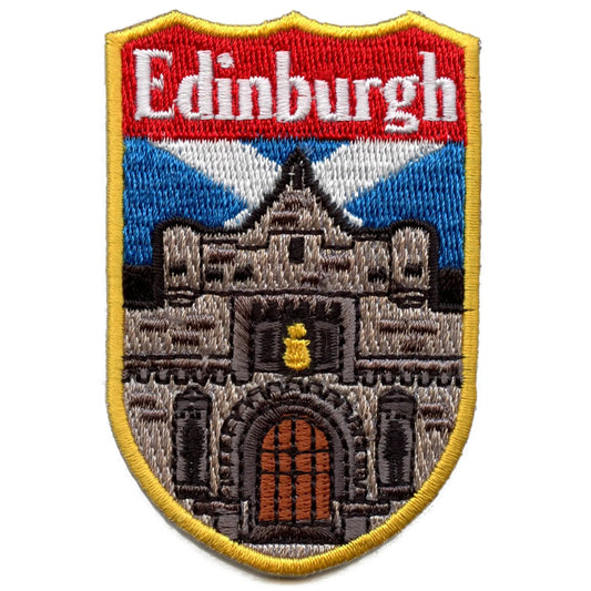 Edinburgh Scotland Shield Embroidered Iron On Patch 