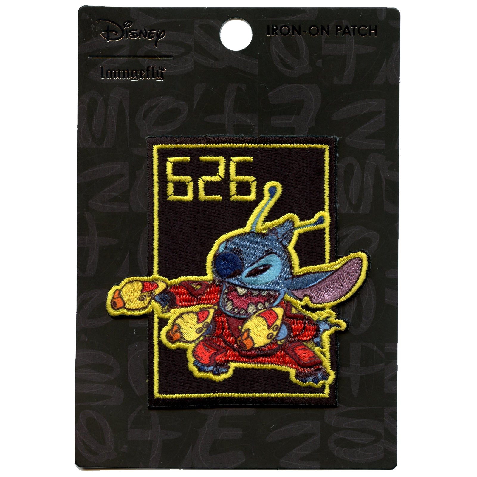 Official Lilo And Stitch: Experiment 626 Stitch Embroidered Iron On Patch 