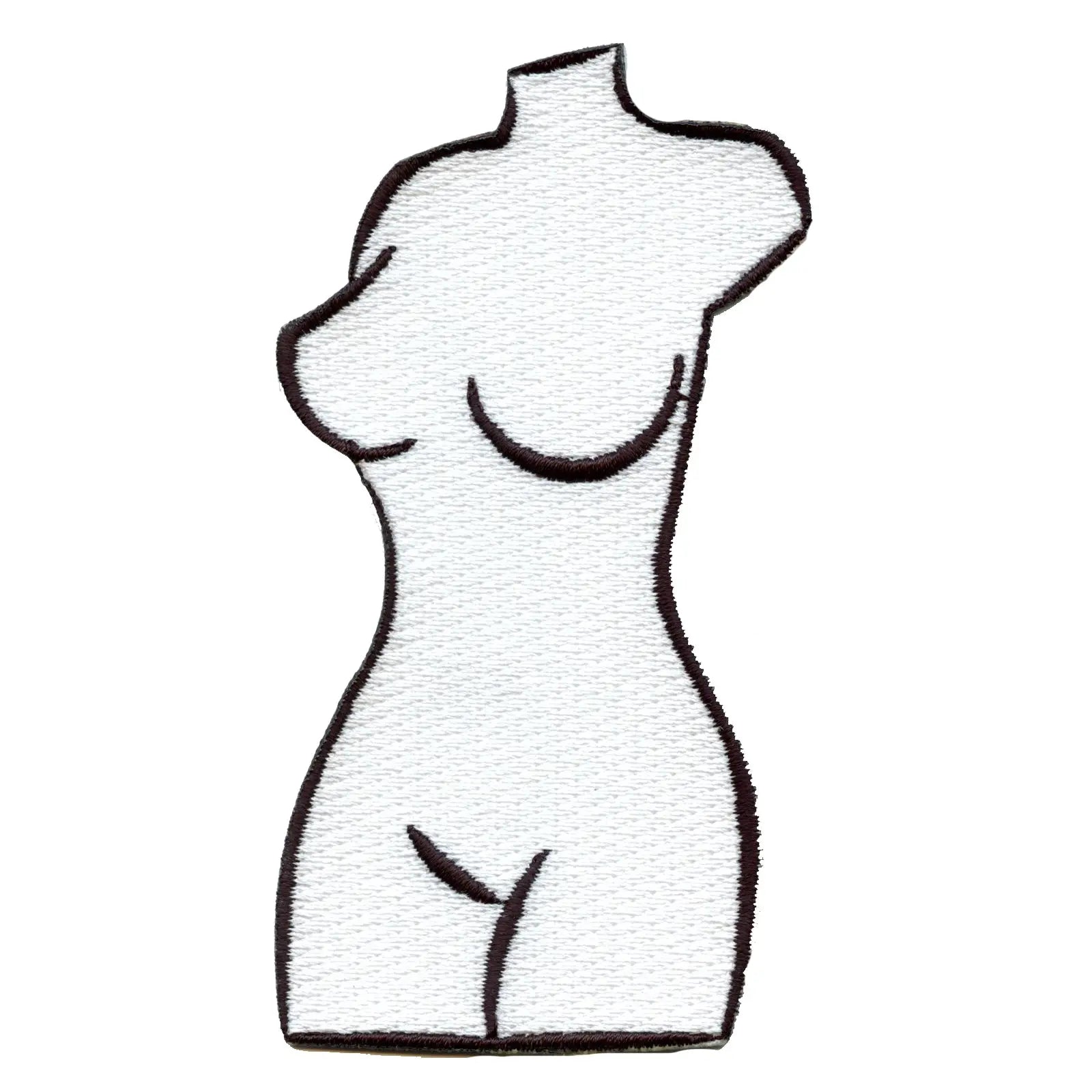 Female Silhouette Embroidered Iron On Patch 