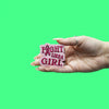 Girl Power Breast Cancer Patch Embroidered Iron On 