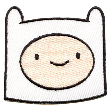 Adventure Time Finn Head Smiling Embroidered Iron On Patch 