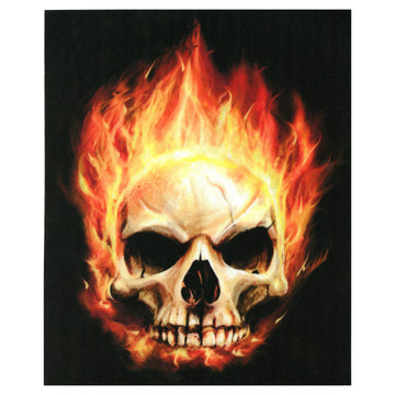 Skull On Fire Iron-On FotoPatch 