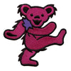 Grateful Dead Pink Bear Patch Medium Iconic Embroidered Iron On 