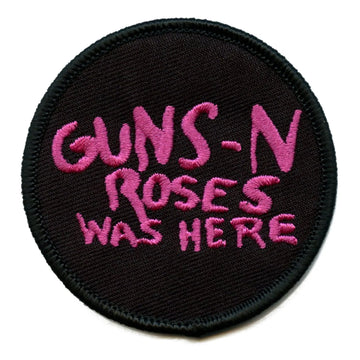 Guns N' Roses Was Here Patch Rock Band Pink Embroidered Iron On