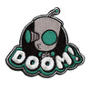 Invader Zim Gir's "Doom" Embroidered Iron On Patch 