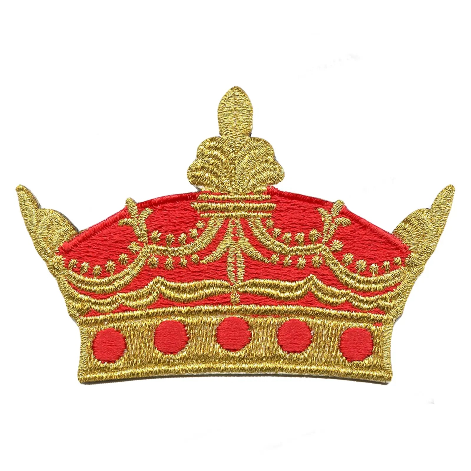 Royal Crown Metallic Embroidered Iron On Patch 