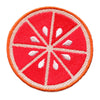 Grapefruit Slice Round Patch Fresh Cut Citrus Embroidered Iron On 