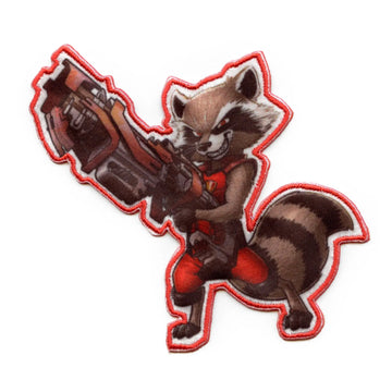 Guardians of the Galaxy Rocket Patch Marvel Fighting Racoon Embroidered Iron On