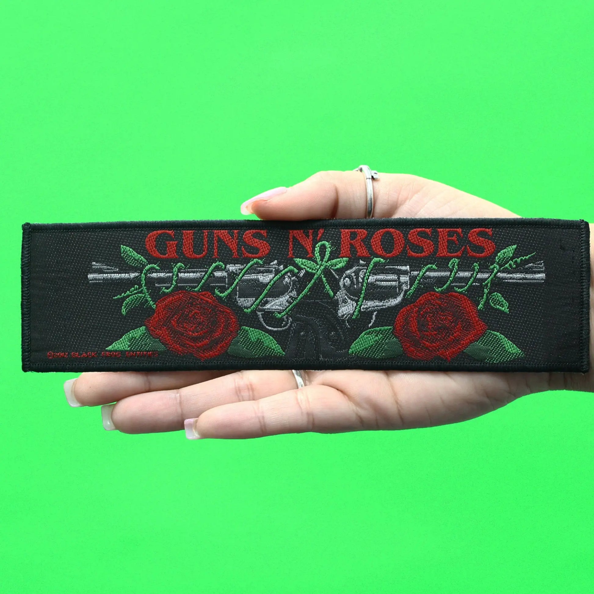 Guns N' Roses Logo Strip Patch Metal Rock Band Woven Iron On