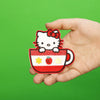 Hello Kitty Tea Cup Iron On Embroidered Patch 