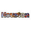 Houston Texas Large Iconic Collage Bumper Sticker 