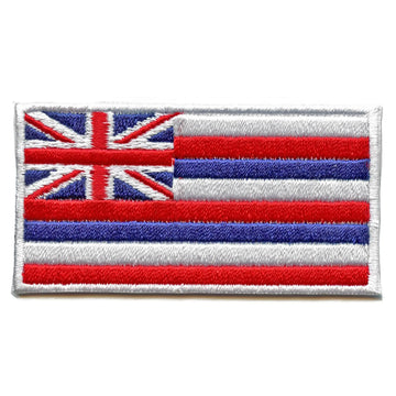 Hawaii State Flag Patch Embroidered Iron On 