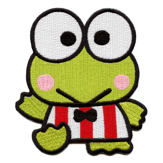 Keroppi Waving Patch Hello Kitty Cartoon Embroidered Iron On