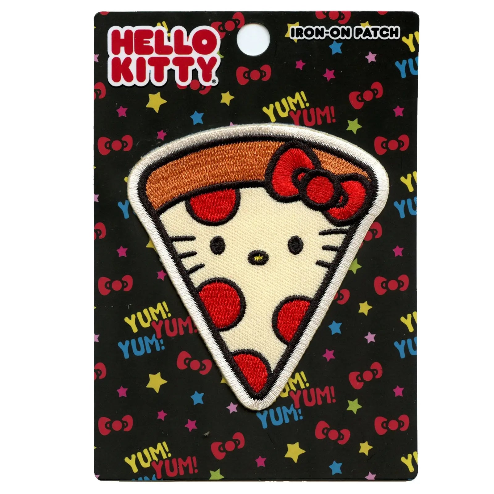 Official Hello Kitty Pizza Embroidered Iron On Patch 