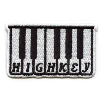 Highkey Patch Music Keyboard Embroidered Iron On 