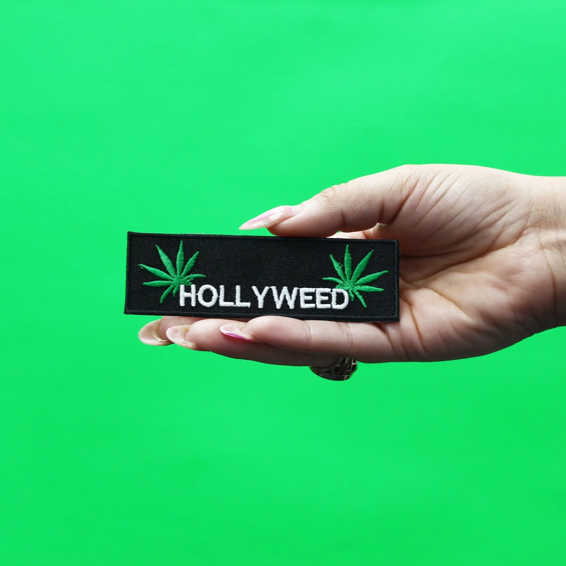 Hollyweed Iron On Embroidered Patch 