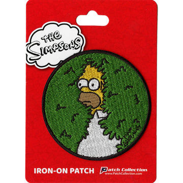 The Simpsons Patch Homer Hiding In Bush Embroidered Iron On 