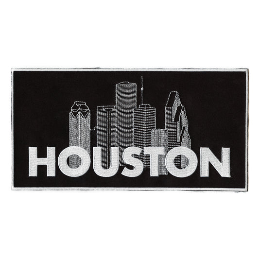 Houston City Skyline Patch Downtown X-Large Embroidered Iron On 