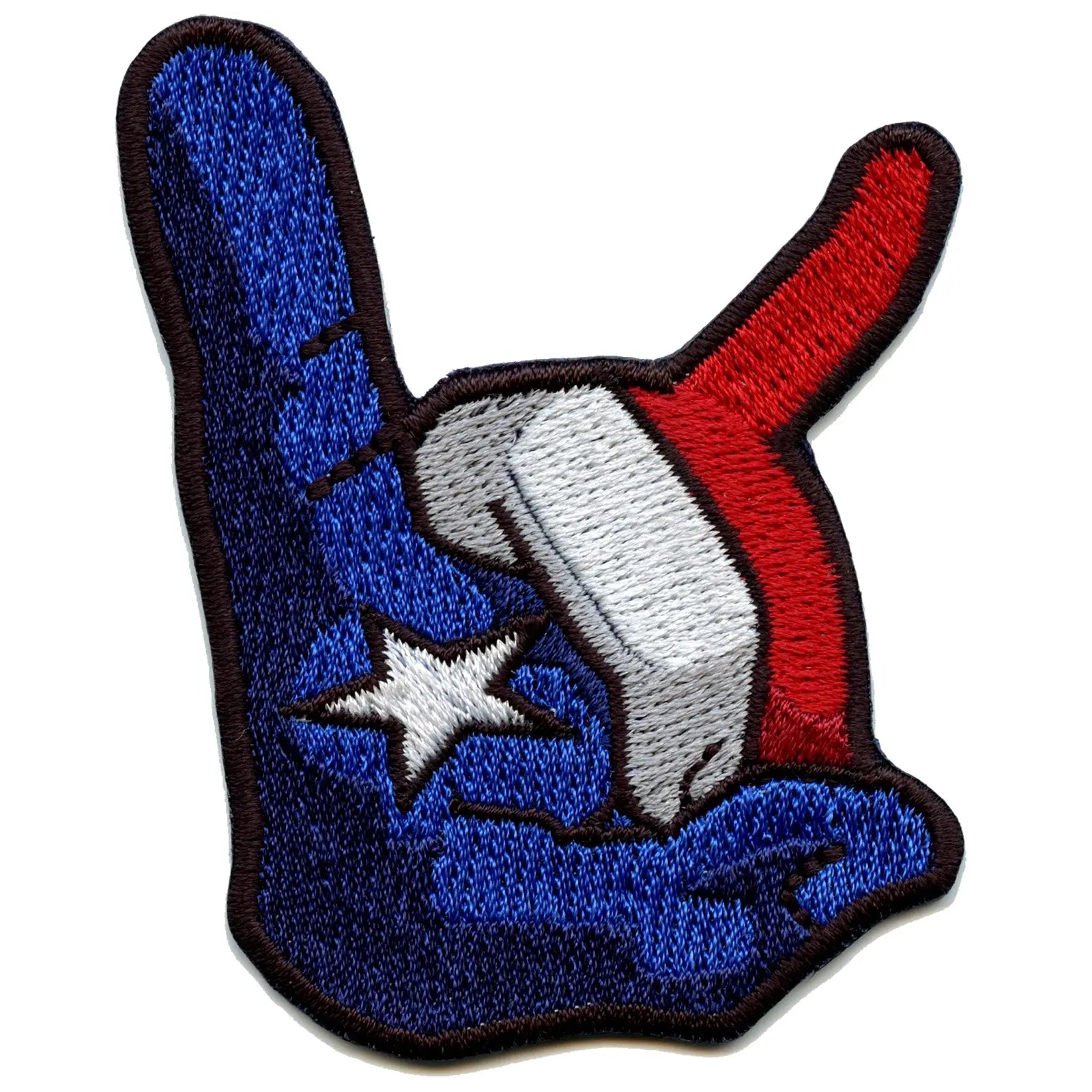 Houston Pride Texans Hand Sign Throwing Up The H Iron On Patch 