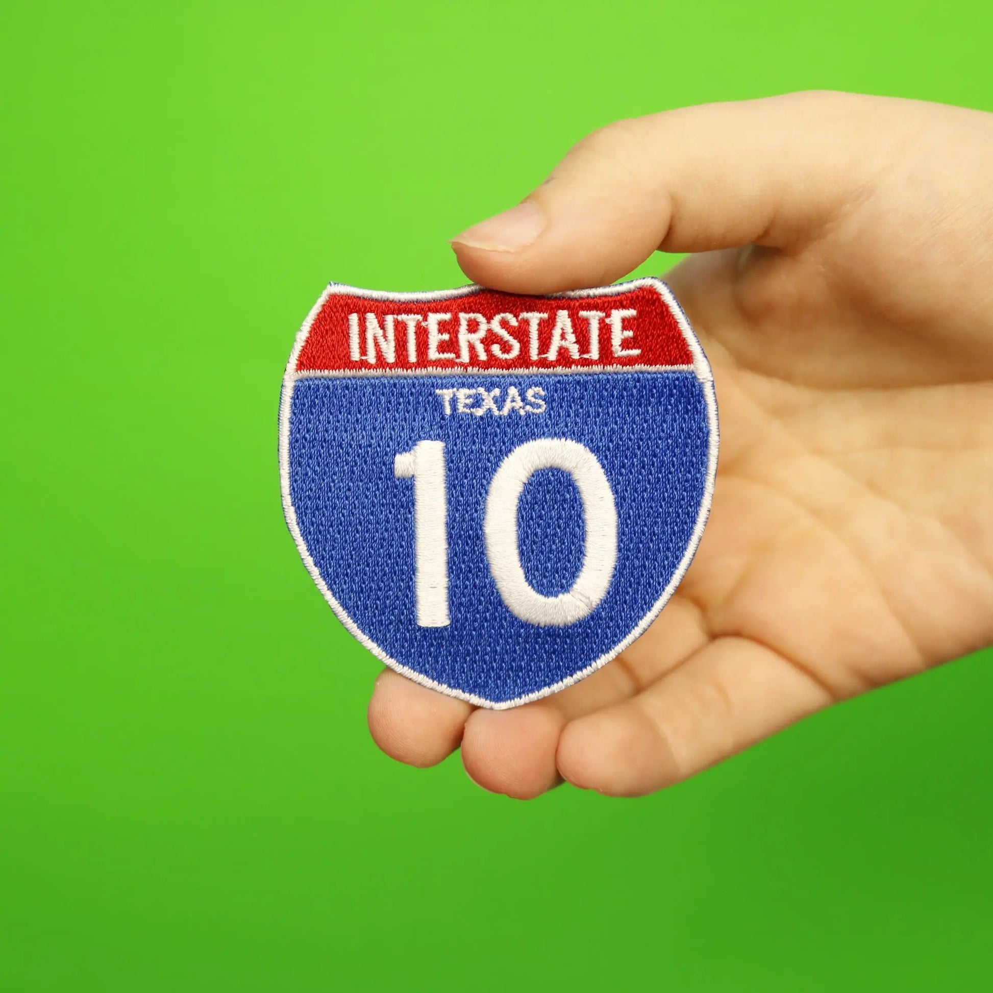 Interstate 10 I-10 Road Sign Embroidered Iron On Patch 