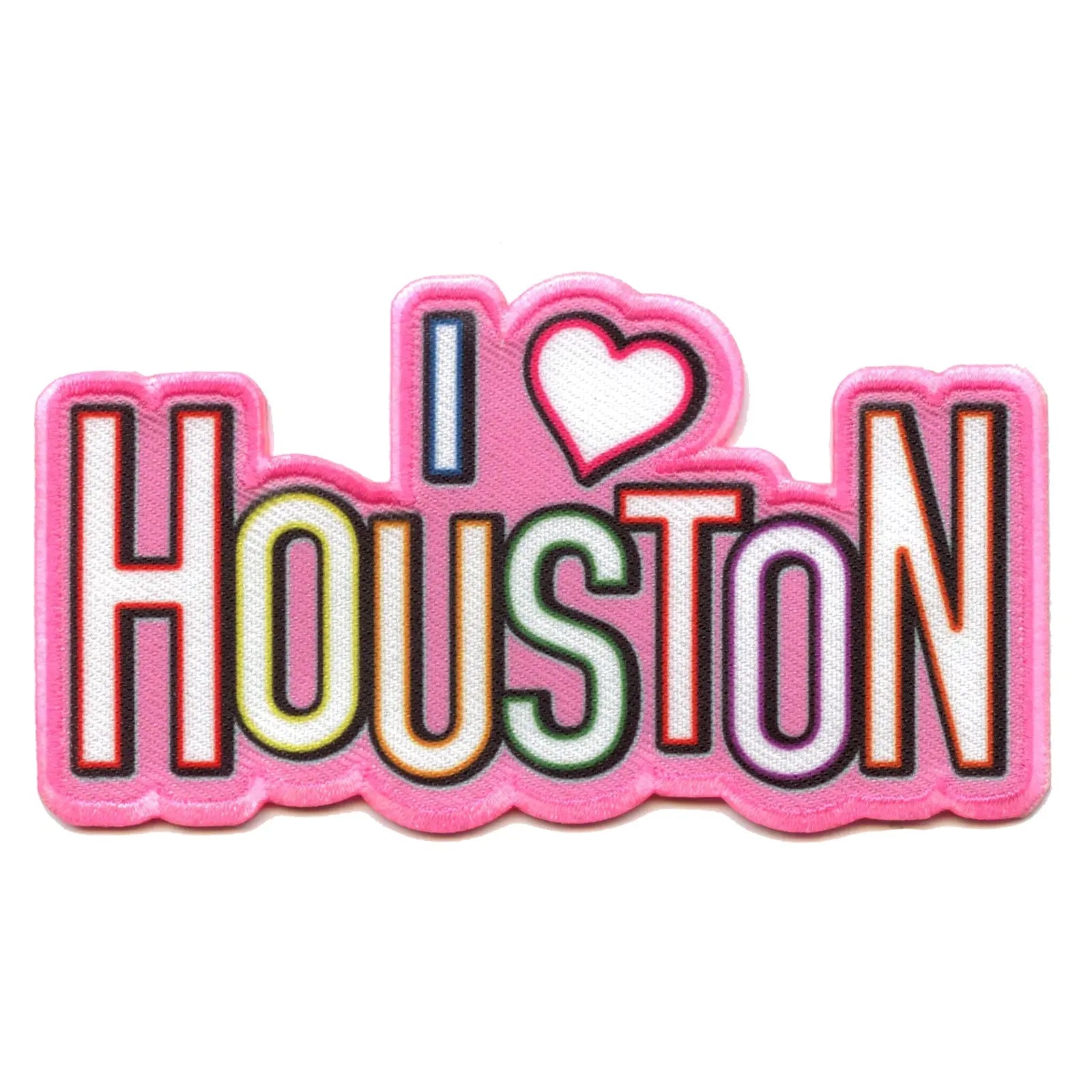 I Heart Houston Embroidered Iron On FotoPatch 