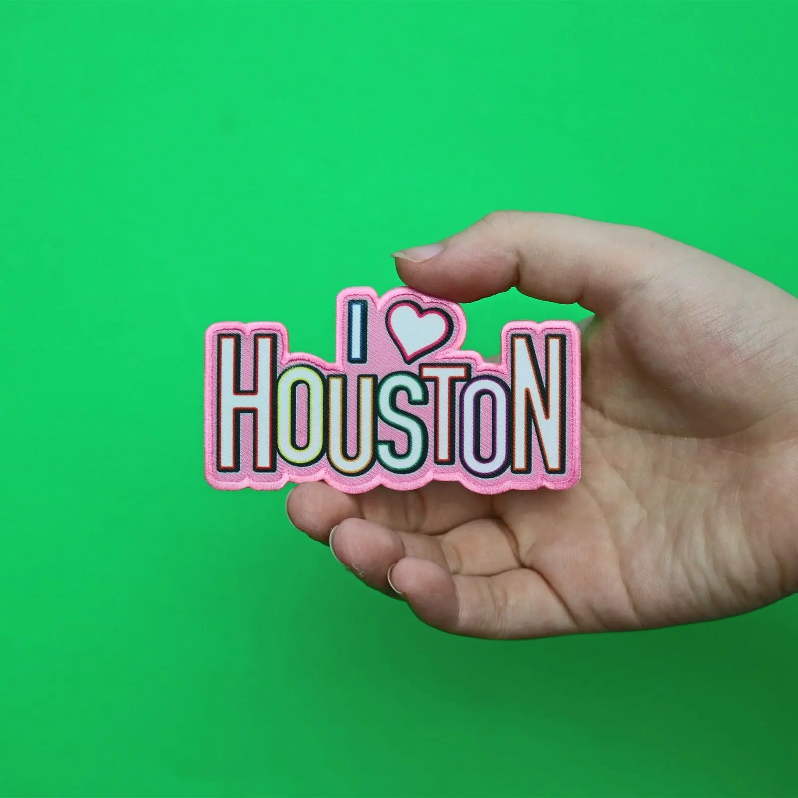 I Heart Houston Embroidered Iron On FotoPatch 