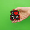 I Love New York Die Cut Sew-On Patch Black/White 