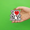 I Love New York Die Cut Sew-On Patch Black/White 