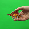 Stegosaurus Orange With Spiked Tail Dinosaur Embroidered Iron on Patch 