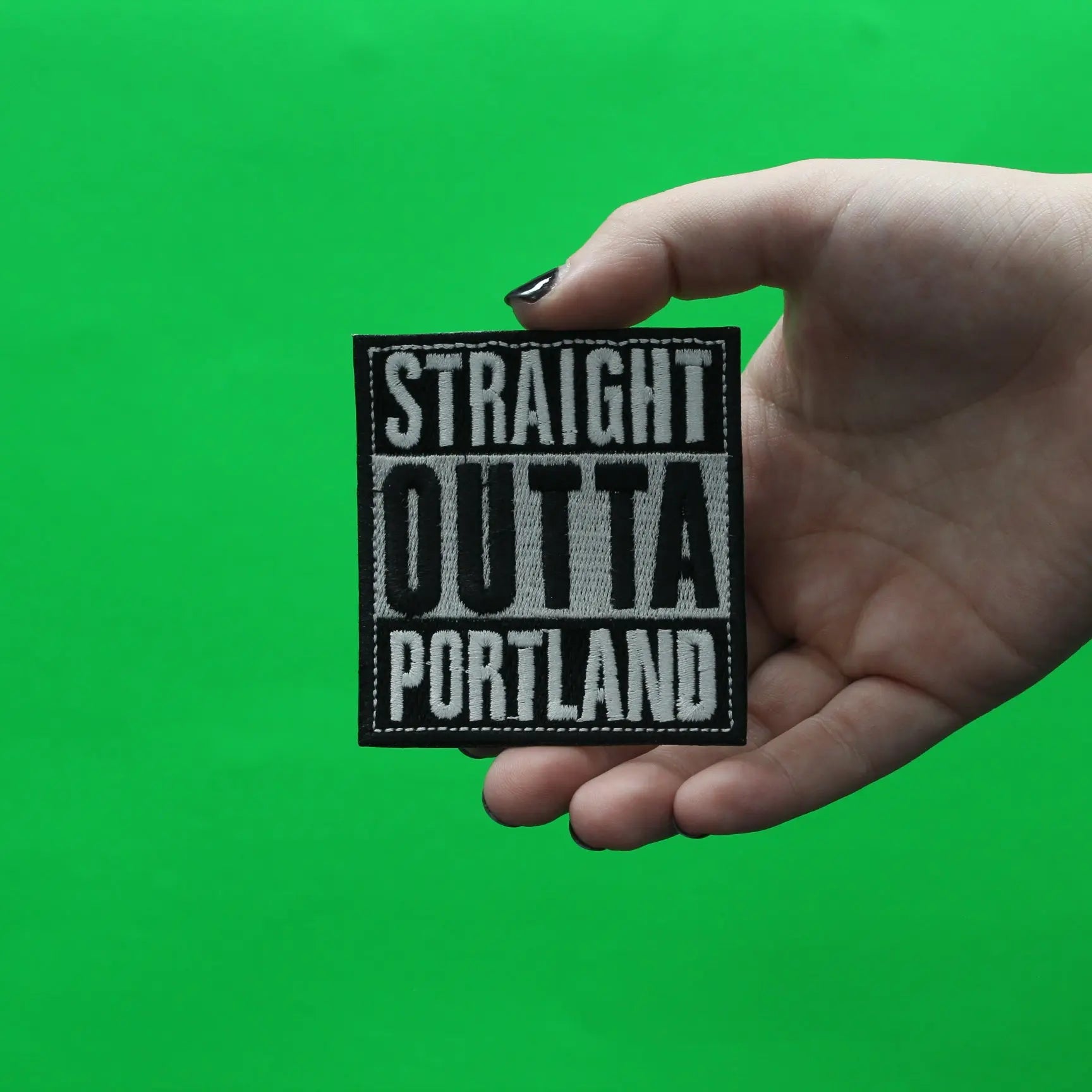 Straight Outta Portland Embroidered Iron On Patch 