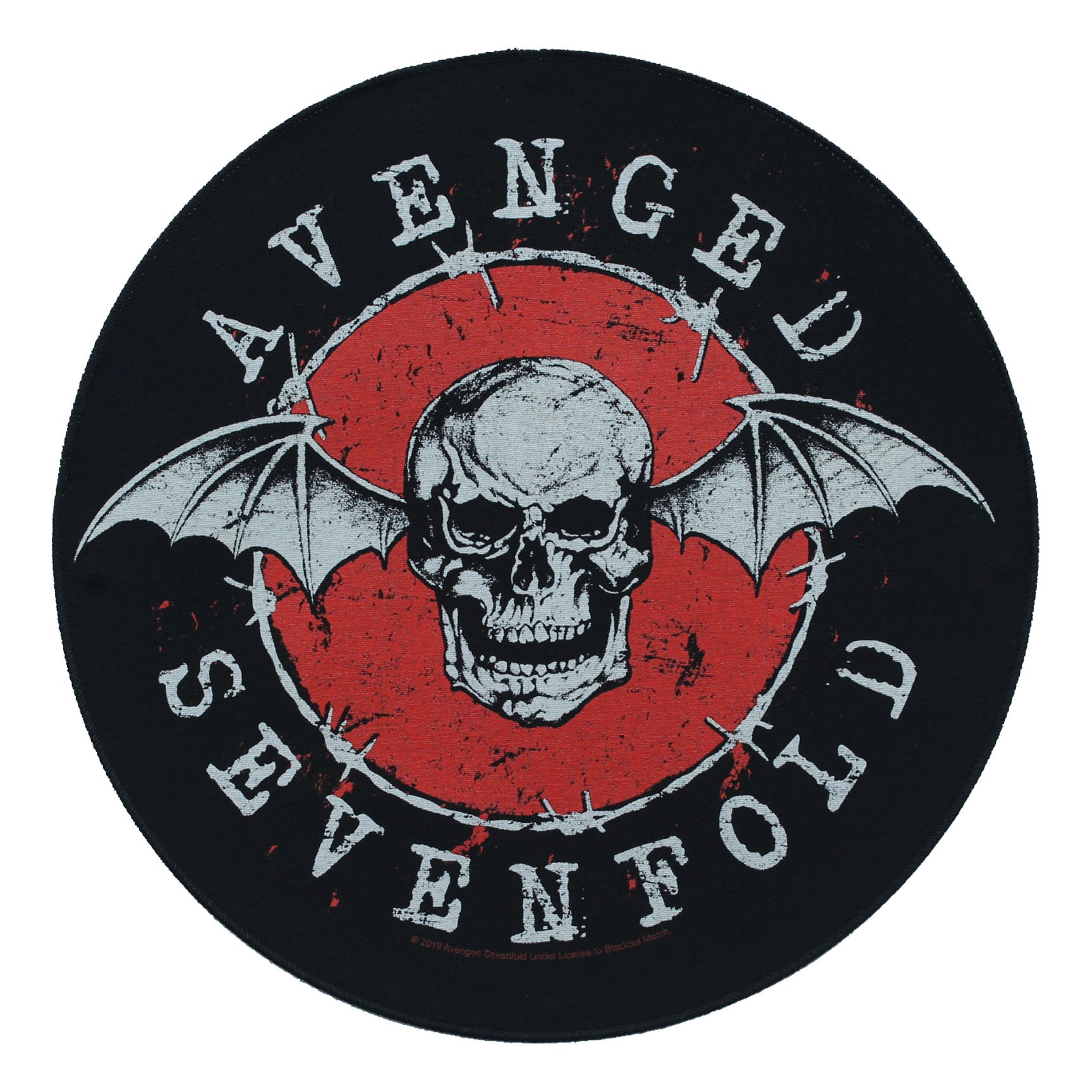 2019 Avenged Sevenfold Distressed Skull Woven Sew On Back Patch 