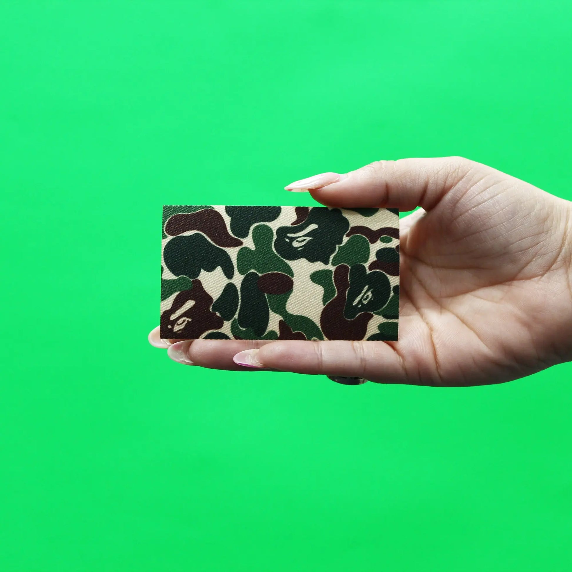 Ape Head Green Camouflage Pattern Box Iron On Foto Patch 