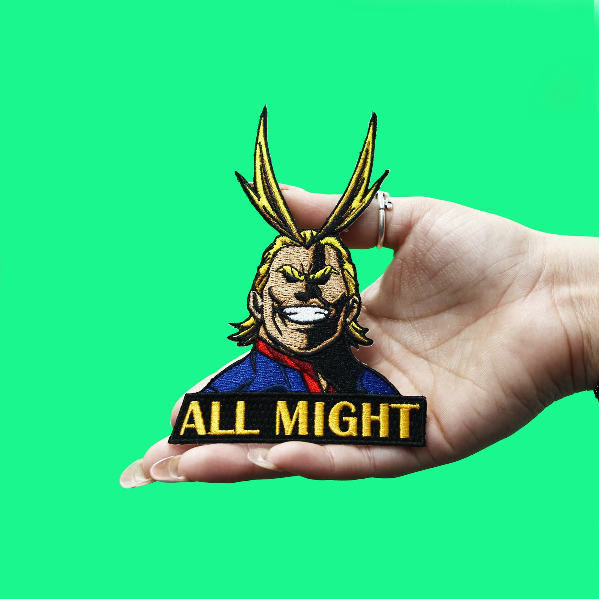 My Hero Academia Patch All Might Portrait Embroidered Iron On 