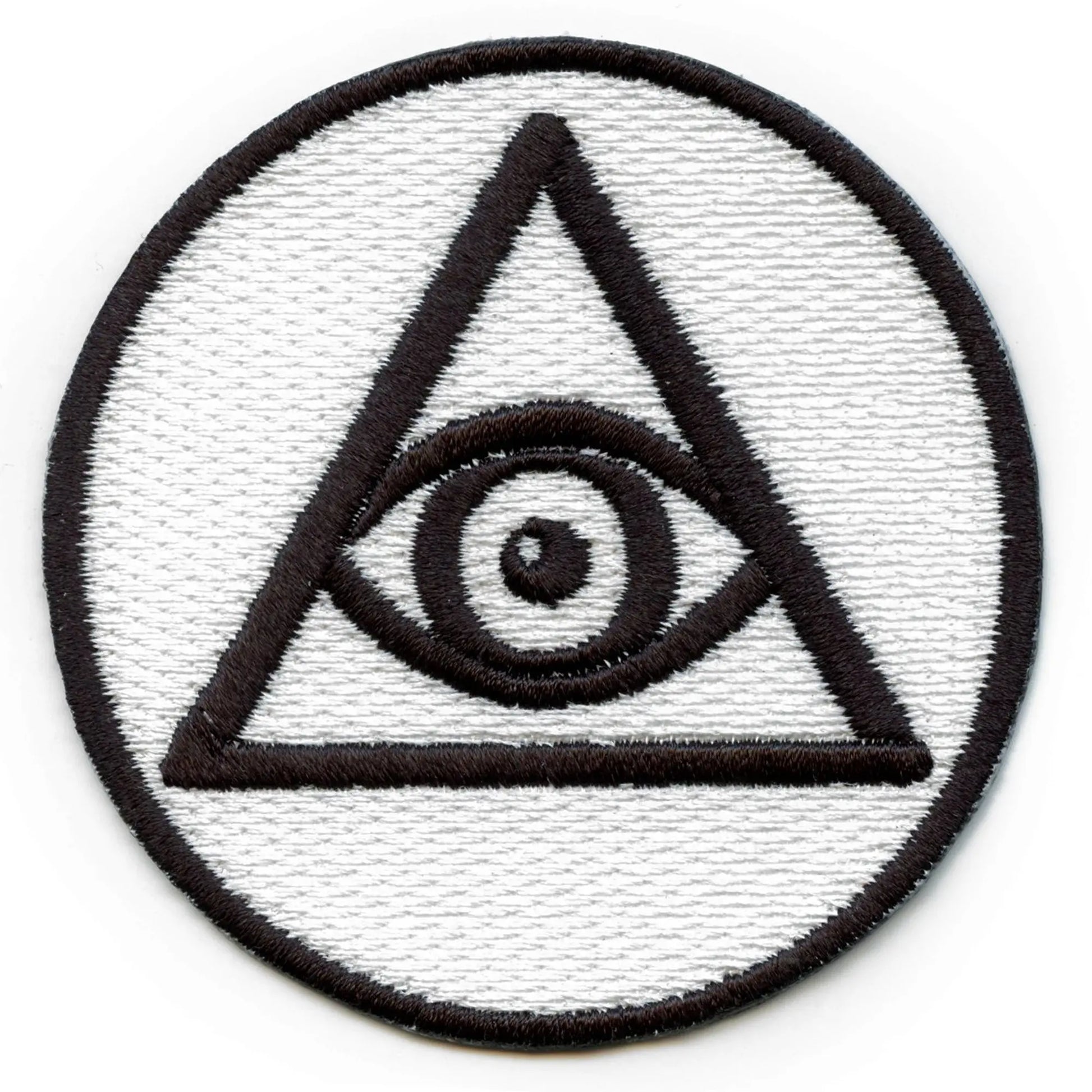 Illuminati Eye Of Providence Round Embroidered Iron On Patch 